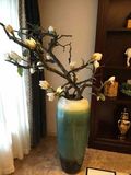 新中式陶瓷花瓶酒店摆件现代简约客厅书房样板房落地花瓶摆设陶罐