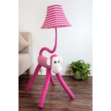 温馨可爱落地灯创意粉色猴子落地灯客厅卧室床头台灯儿童房礼物