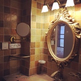 经典欧式圆镜浴室镜卫生间镜子塑料装饰镜卫浴洗手间壁挂镜kt076