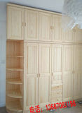 松牧林厂家直销环保樟子松木实木衣柜可全屋定做实木转角衣柜壁柜