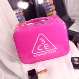 3ce化妆包韩国专业大容量手提化妆箱小号便携防水化妆品收纳包女
