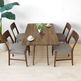 折叠餐桌实木长方形家用折叠餐桌日式进口橡木创意收缩饭桌特价