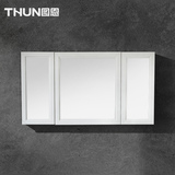 图恩卫浴 卫生间镜柜浴室柜铝镜子置物架白色定制挂墙式吊柜镜箱