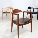 北欧简约现代实木水曲柳肯尼迪总统椅设计师扶手餐椅宜家酒店餐椅