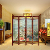 新中式屏风隔断玄关客厅卧室时尚折屏简约现代移动折叠实木半透纱
