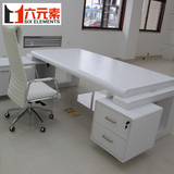 定制现代老板桌办公桌简约办公家具白色烤漆主管桌大班台经理桌