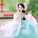中国古装娃娃可儿新娘文成公主 龙女 嫦娥奔月四季关节体婚纱衣服