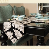 现代中式欧式新古典样板间餐桌茶几叶子桌旗奢华布艺桌布餐垫餐布