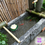 仿古石雕老石槽室内流水景养鱼养花石头鱼缸庭院组合流水青石石槽