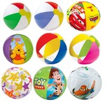 包邮 INTEX大号充气沙滩球 成人儿童游泳水球 宝宝透明玩具充气球