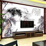 明清古典无缝定制大型壁画中式客厅电视背景墙壁纸水墨山水墙纸