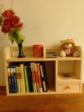定制包邮  特价实木 简易小书架创意松木学生办公桌面收纳置物架