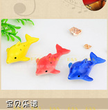 创意陶笛 糖果色海豚6孔陶笛 六孔陶笛 学生吹奏乐器玩具 包邮