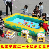 加厚儿童钓鱼池玩具广场摆摊充气水池套装戏水磁性鱼套餐