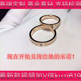 美国专柜正品代购Tiffany白金镶钻戒指蒂芙尼男女对戒情侣款戒指