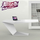 现代简约时尚创意白色新款烤漆班台老板桌异形办公桌主管桌电脑桌