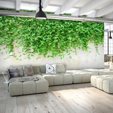 3d大型壁画蔓藤绿叶植物壁纸 餐厅客厅电视背景墙纸 欧式田园风格