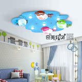 现代LED女孩主卧室小鸟飞机吸顶灯具 创意田园儿童房间小孩房灯饰