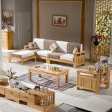 魅力家族德国进口榉木沙发中式客厅全实木沙发贵妃转角实木沙发