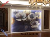 手绘花卉墙纸 简约客厅电视背景墙壁纸 温馨卧室大型壁画艺术油画