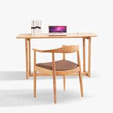 艾丽家具 北欧风格全实木书桌电脑桌现代简约成人书房木桌子家具