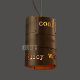 美式乡村工业风格铁艺奶茶店餐台led设计简易个性创意装饰吊灯具