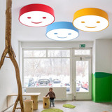 时尚卡通儿童房灯笑脸卧室LED吸顶灯圆形幼儿园灯创意婴儿店童灯