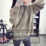 高领套头毛衣女秋冬季韩版学生宽松短款长袖款加厚打底针织衫女装