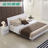 全友家私卧室成套家具双人床组合1.8米大床加床头柜床垫组合72620