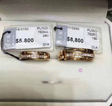 香港代购周大福专柜18K金玫瑰金镶碎钻戒指男女款对戒订婚
