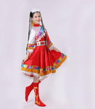 藏族女装舞蹈服饰定做/现代演出服饰/民族藏族舞台表演服装