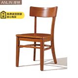 北欧餐椅实木椅子橡木 咖啡厅简约现代客厅创意宜家家具餐厅椅子