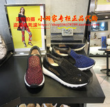 专柜正品代购16春款思加图女鞋坡跟内增高网布水钻休闲单鞋9YC01