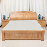 特价实木床橡木床1.8m床高箱储物双人床1.5米现代简约家具经济型
