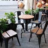 铁艺复古奶茶咖啡餐厅创意户外阳台休闲酒吧桌椅组合三件套座椅
