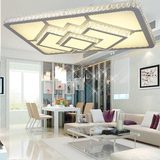 1.2宜家用遥控豪华LED水晶客厅灯长方形创意大厅吸顶灯大气个性