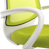 简居 网布电脑椅家用办公椅钢制脚人体工学固定扶手职员椅子特价