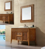 东南亚风格洗脸洗手盆柜组合橡木欧式卫浴柜仿古浴室柜