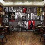 复古欧美明星大型壁画酒吧KTV服装店餐厅个性海报墙纸艺术壁纸
