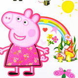 3D立体墙贴画粉红猪小妹小猪佩奇等卡通贴画儿童房幼儿园装饰包邮