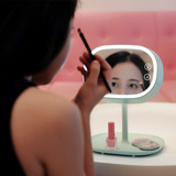 MUID新款创意简约现代化妆镜台灯高清LED台式梳妆镜子底盘可置物