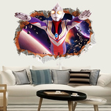 创意穿墙超人奥特曼 儿童卡通可爱卧室沙发客厅卧室装饰墙贴画纸