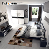 蒂诗诺现代简约卧室家具组合套装四六件成套家具床衣柜小户型套房