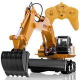 大号仿真合金遥控挖掘机可充电玩具车模型儿童男孩工程车玩具套装
