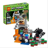 Minecraft我的世界系列拼装积木男孩玩具兼容乐高 山洞