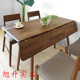 白橡木餐桌日式饭桌纯实木折叠桌书桌办公桌多功能桌实木桌椅定制