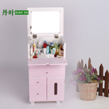 卧室迷你韩式实木化妆柜小户型多功能梳妆台翻盖式储物盒桌包邮