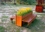 厂家订做户外木质坐凳花箱公园花坛花池小区防腐木花盆道路种植箱
