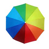 10骨超大雨伞三人折叠彩虹伞韩国创意男女士双人加固防风三折伞