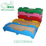 幼儿园专用吹塑塑料木板床单人午睡床叠叠床宝宝床铺儿童小床批发